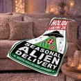 thumbnail image 6 of Holiday Landing Zone UFO Poster, Funny Christmas Style for Alien Lovers, Seasonal Alien Delivery Scene and Christmas Gift, Cozy Flannel Blanket for Sofa and Game Room, Sci Fi Home Decor, 6 of 9