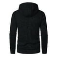 thumbnail image 6 of sususu Mens Plain Hoodies Cotton Sport Fitness Casual Hooded Cardigan Knit Jacket Sweatshirt For Active,Black,XL, 6 of 6