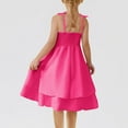 thumbnail image 3 of LIJCC Girls A Line Swing Dress Layered Tie Shoulder Flowy Cami Short Dress Summer Spaghetti Strap Flowy Dress Teens Casual Ruched Smocked Sundress Kids Clothes, 3 of 8
