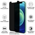 thumbnail image 3 of Dexqynl Privacy Screen Protector for iPhone 12/ 12 Pro - Anti-Spy, Easy Installation, Case-Friendly Tempered Glass, 2 Pack, 3 of 7