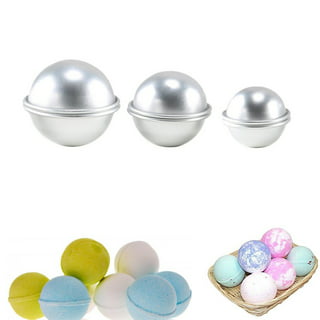 Stainless Steel Bath Bomb Molding Set-3 Metal Round Bath Bomb Molds (6 Half  Spheres)- DIY Professional Molds for Fizzy Bombs: Instructional Pamphlet