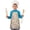 Mushroom and Character, variant on Mushroom and Character Beige Pattern Teens Aprons, Adjustable Neck Strap, Toddler & Teens Aprons for Cooking & Baking, 19x23.6 Inches
