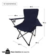 thumbnail image 2 of Silla Plegable de Camping Reforzada Con Portavasos y Bolsa de Transporte Color Azul Marino, 2 of 6