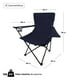 thumbnail image 2 of Silla Plegable de Camping Reforzada Con Portavasos y Bolsa de Transporte Color Azul Marino, 2 of 6