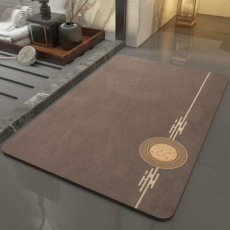 

Yishangzhng Toilet Bathroom Absorbent Carpet Bathroom Non-Slip Carpet Soft Diatom Mud Bathroom Door Quick-Drying Carpet Workout Equipment Home Gym Home Essential for New Home