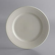 World Tableware PWC-9 Princess White 9 3/4" Ultima Cream White Round Rolled Edge Stoneware Plate - 24/Case