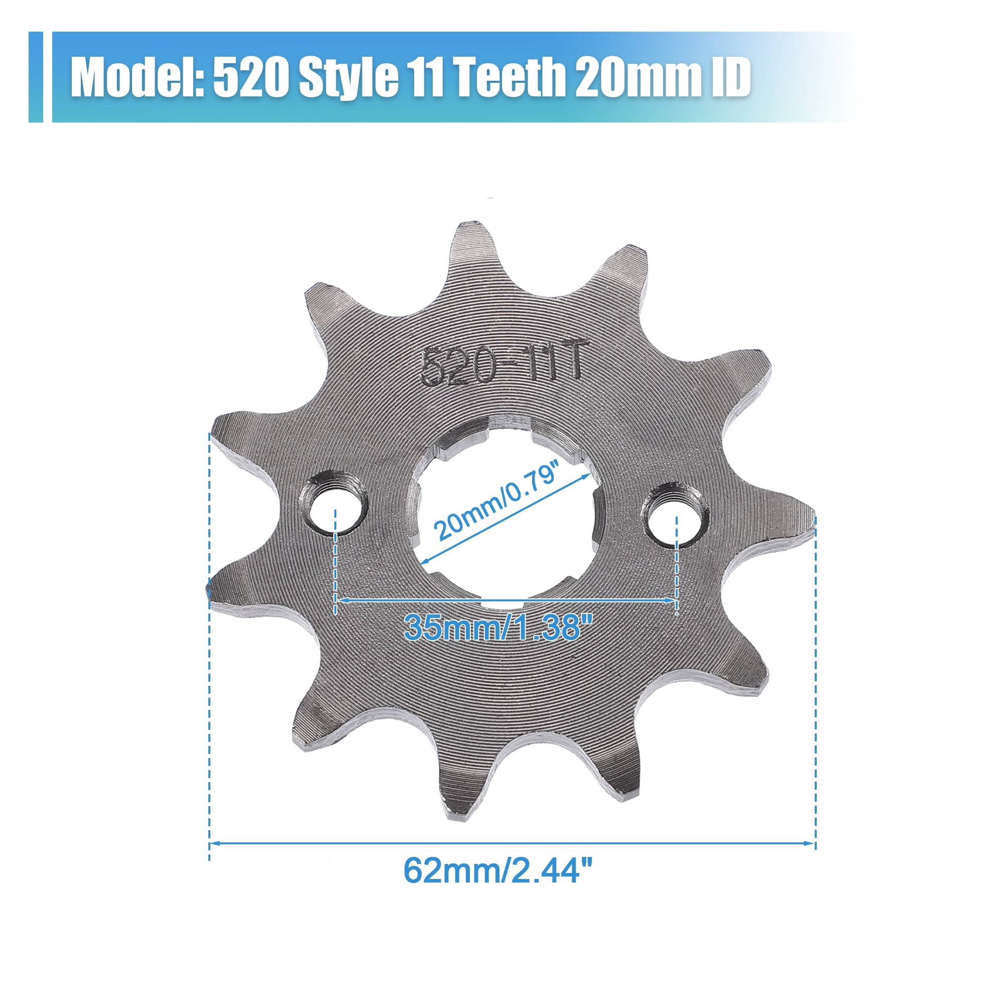 Unique Bargains Motorcycle Front Engine Sprocket for 50cc 70cc 110cc Silver 11 Teeth