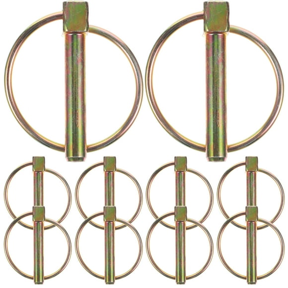 10Pcs Heavy Duty Lynch Pin with Rings Iron Lynch Pin Trailers Trucks Mowers Accessories
