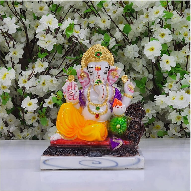 Ganesh Statue in Marble Dust Small Ganesh Idol Majestic Ganesha Idol Ganesh Home Decor Housewarming cheapest Gift Elephant God Figure God of Luck