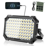 COSJM LED Work Light 12000mAh, 10000LM Rechargeable  Flood Light 320 LED, IP65, 4 Modes, USB Charging, Magnetic Base, Adjustable Stand for Mechanics, Camping, Fishing, Car Repair