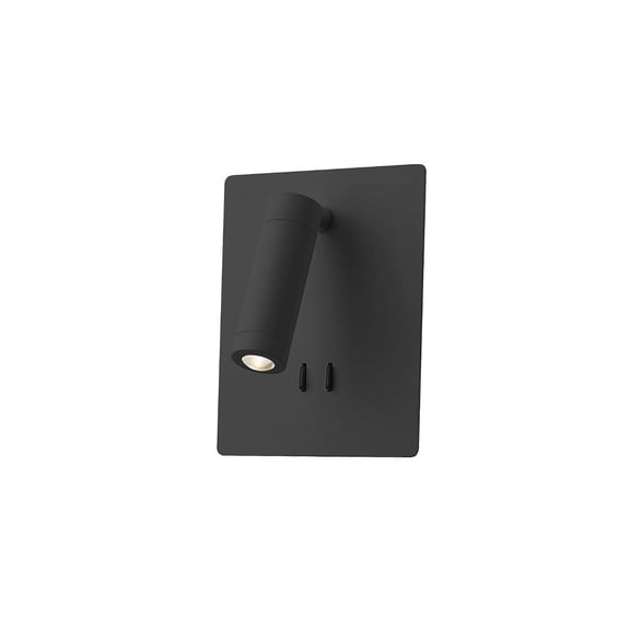 WS16806-BK-Kuzco Lighting-Dorchester - 12W LED Wall Sconce-7.5 Inches Tall and 6.25 Inches Wide-Black Finish