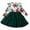 Green, variant on Odeerbi Toddler Girls Ruffle Long Sleeve Christmas Dress Floral Tiered Tulle Dress Fall Winter New Round Neck Skirt Rose Print Dress Green