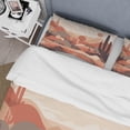 thumbnail image 4 of Designart "Desert s Sublime Simplicity" Minimalism Landscape Bedding Covert Set - Minimalism Orange Landscapes Bed Set With 2 Shams, 4 of 6