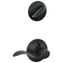 Schlage F59 ACC 716 RH Accent Interior Right-Handed Lever with Deadbolt, Aged Bronze (Interior Half Only)