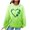 Green, variant on YUNAFFT Easter Women's Fashion Printed Long Sleeves Casual Tops Sweatshirt Hoodies Walf Checks Drawstring Hooded Loose Age-reducing Cartoon love Blouse Valentine's Patrick's day
