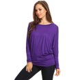 thumbnail image 2 of Women's Trendy Style Dolman Long Sleeves Solid Top, 2 of 3