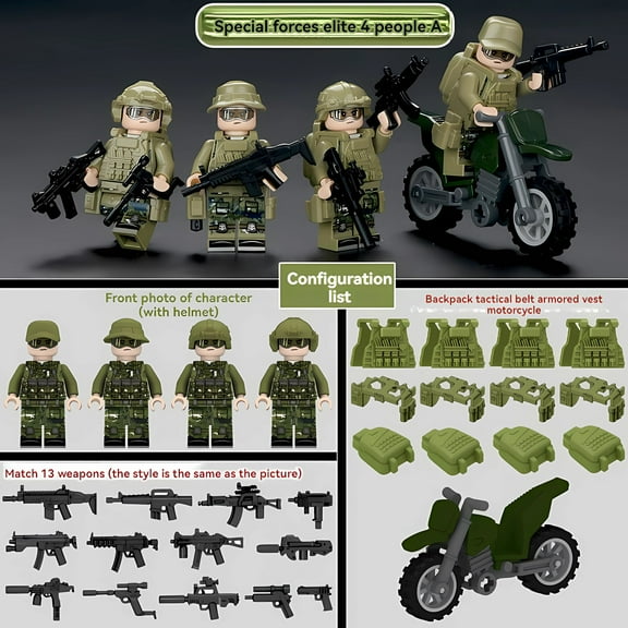 NWJ Building Block Toy Set - Adventure Figures, Police and Action Heroes, Creative Assembly Toy for Boys, Educational Gift for Kids