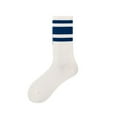 thumbnail image 2 of New Women Men Striped Socks Soft Breathable Crew Socks Casual Slouch Athletic Matching Socks, 2 of 6