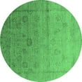 thumbnail image 1 of Ahgly Company Indoor Round Oriental Emerald Green Industrial Area Rugs, 4' Round, 1 of 4
