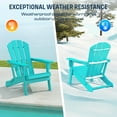 thumbnail image 5 of Hidpriva 2PC Folding Adirondack Chair, HDPE All-Weather Resistant Patio Chair, Oversized Folding Eco-Friendly Chair for Outdoor, Patio, Lawn, Garden, Backyard Deck, Fire Pit, Aqua, 5 of 6