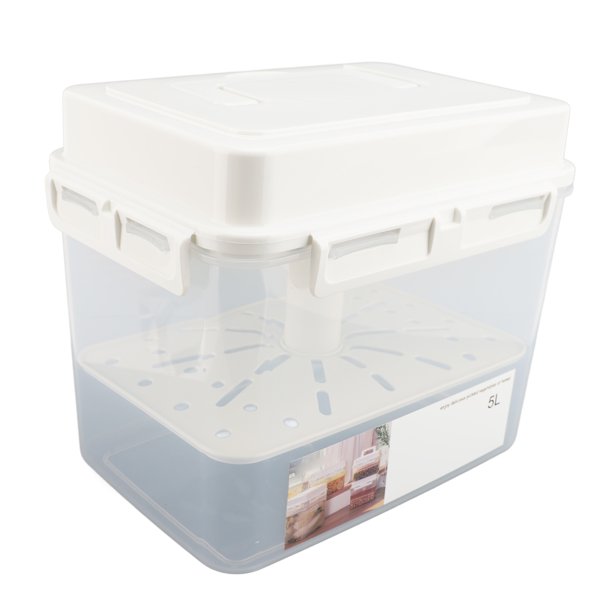 Contenedor De Almacenamiento De Fermentos, Mantiene La Frescura Encurtido Kimchi Contenedor De Plástico A Prueba De Fugas Para Verduras Para Encurtir