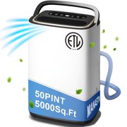 Patiosunny 15-Pint (DOE) Multi-Function Dehumidifier, 5000 Sq.Ft Coverage Area with 3 Modes, 180 OZ Water Tank/24H-Timer/Drain Hose/Child lock, for Bedroom /Office/Laundry Room