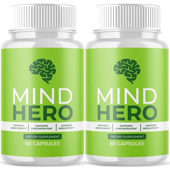 Mind Hero Advanced Formula Brain Support Pills Maximum Strength Supplement MindHero 120 Capsules