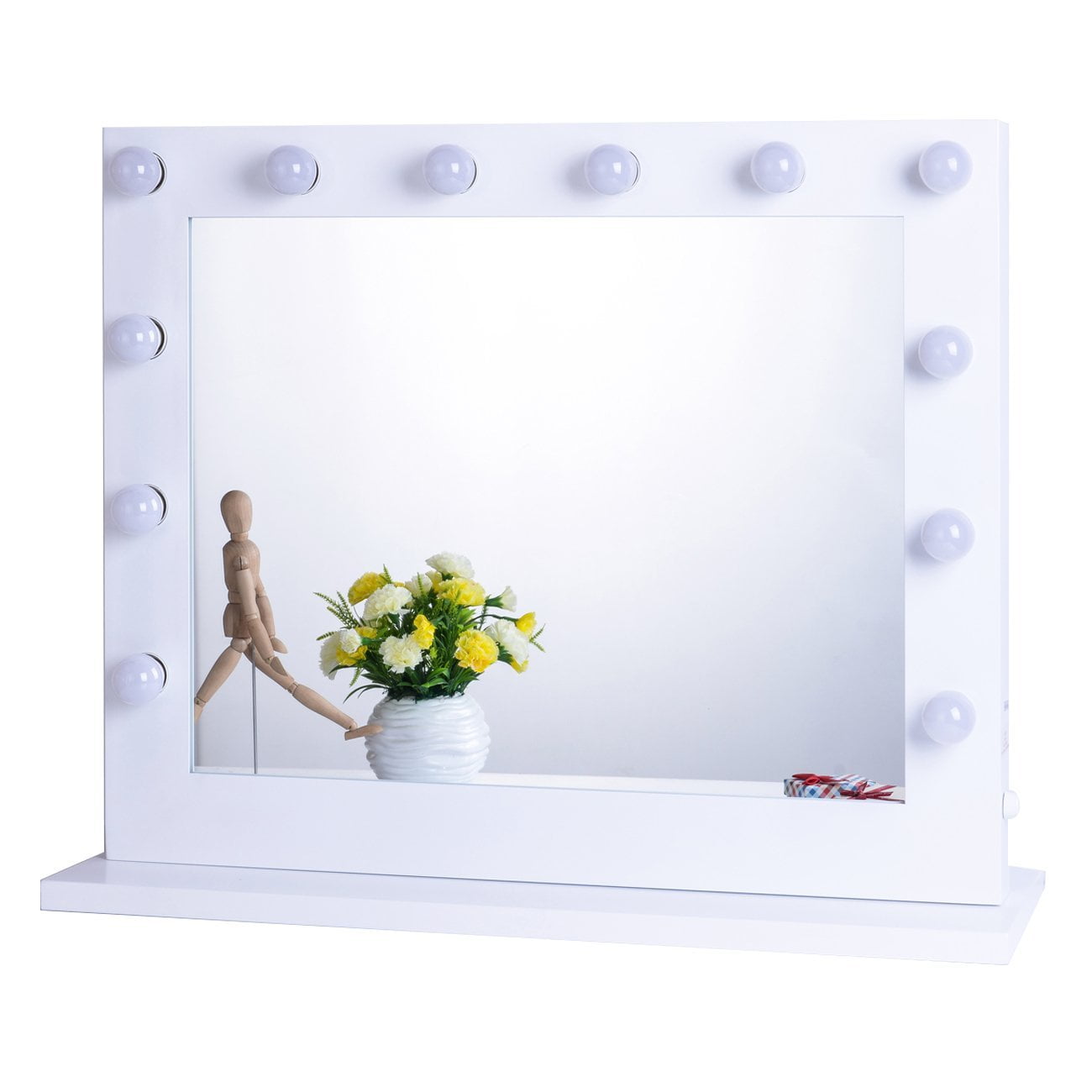 Chende White Hollywood Lighted Makeup Vanity Mirror Light Chende White Hollywood Lighted Makeup Vanity Mirror Light Dressing Table Set Mirrors With Dimmer Tabletop Or Wall Mounted