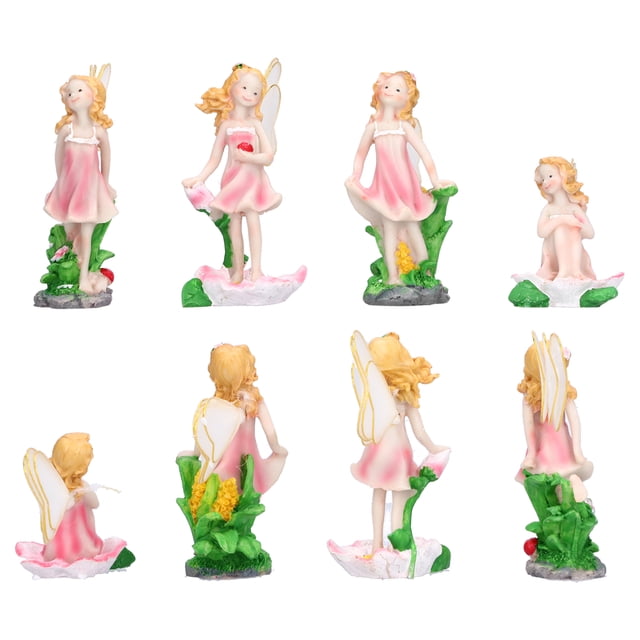 Figurines Miniatures, 4pcs Fée Ornement Résine Fée Ornement Fée Sculpture Fée Durabilité Prolongée