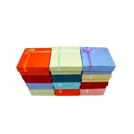 Novel Box™ Cardboard Jewelry Gift Boxes With Rosebug Bows in Assorted