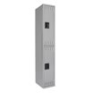 Safco Single Tier Locker – Heavy Duty Steel Storage Cabinet With Hat Shelf & Coat Hooks, Gray Finish, 12"W X 18"D X 78"H