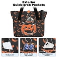 thumbnail image 2 of Tote Bag for Women - Witch Pumpkin Halloween Pattern Shoulder Bag - Large Utility Work Duffle Bag with Zipper Handbag for Travel, Work, Sprots, 2 of 5