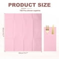 thumbnail image 2 of 100 Pcs Disposable Linen Feel Napkins with Built-in Flatware Pockets, Paper Dinner Napkins for Knife and Forks Light Pink, 2 of 6
