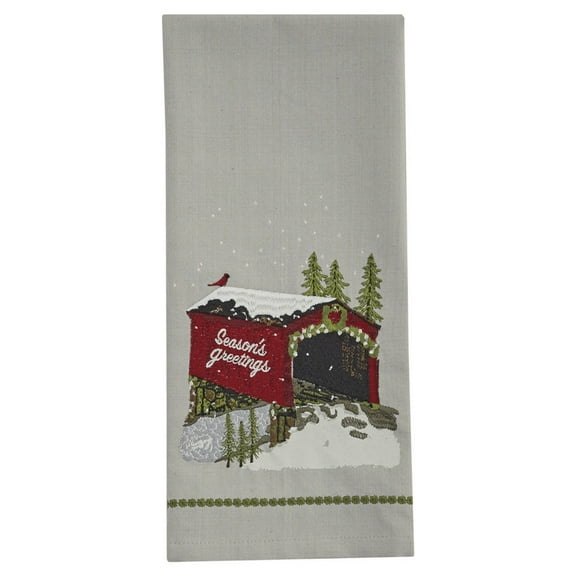 Park Designs Country Seasons Greetings Bridge Dishtowel Set of 2