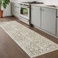thumbnail image 2 of GLATTICE Runner Rug for Hallway 2x8 Non Slips Rug Runner Super Soft Kitchen Runner Rug Printed Faux Wool Floral Thin Rugs for Entryway Laundry Room Bedroom, Taupe Beige with Ivory Hues, 2 of 7