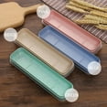 thumbnail image 4 of 21/23/24/28cm PP Portable Travel Tableware Storage Box Case Food Grade Dinnerware Kitchen Fork Spoon Box For Kid School Cutlery 28CM Beige, 4 of 6