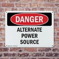 thumbnail image 4 of (2 Pack) Alternate Power Source OSHA Danger Sign 18 Inch X 12 Inch Plastic Sign, Weather Resistant, UV Protected for Workplace, Business, and Construction Site, Made in the USA, 4 of 8