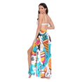thumbnail image 3 of Women's Beach Swimsuit Cover Ups Bathing Suit Coverups Bikini Wrap Dress for Swimwear Colorful Fruit and Ice Cream, 3 of 7