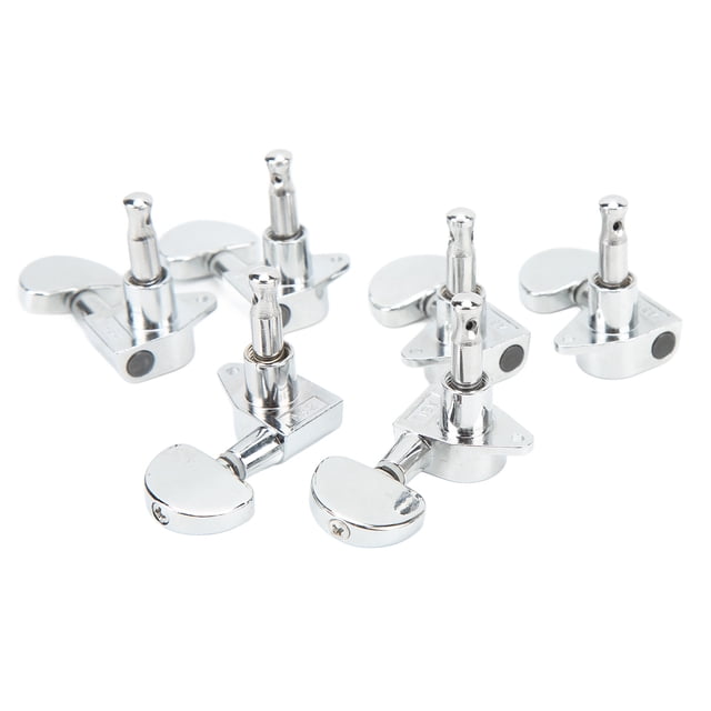 Guitar Tuning Keys, Guitar Tuner Peg Simple Style Decorative 3L3R Semicircle For Maintenance Silver,Black