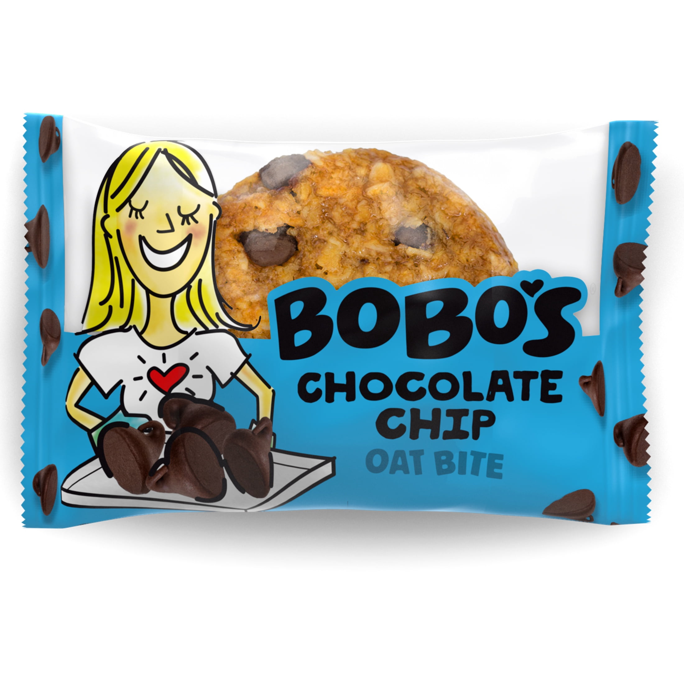 (6 pack) Bobo's Oat Bites, Chocolate Chip, 6 Pack of 1.3 oz bars