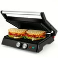 thumbnail image 5 of 3-in-1 Electric Indoor Grill - Panini Press With Non-Stick Cooking Plates, Opens 180-Degree Gourmet Sandwich Maker, Floating Hinge Fits All Foods, Panini Press Grill With Grease Tray, 5 of 14