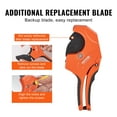 thumbnail image 6 of VEVOR PVC Pipe Cutter, 0-2-1/2" O.D. Ratcheting PVC Pipe Cutter, Heavy Duty Tube Cutting Tool with Spare SK5 Blade for PVC, CPVC, PP-R, PEX, PE, Rubber Hoses, 6 of 9