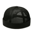 thumbnail image 2 of Women Men Dome Hat Hollow Out Mesh hat Running Hats Brimless Solid Color Decorative Hip Hop for Men Women, 2 of 5