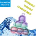 thumbnail image 2 of Pumpkin/Grape Shape Mini Pop Fidget Toy, Push Pop Bubble Fidget Sensory Dimple Toy, Silicone Popular It Bubble Gadgets Special Needs Stress Reliever, Extrusion Bubble Sensory Fidgets (Grape 03), 2 of 6