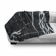 thumbnail image 3 of Marble Print Soft Flannel Fleece Throw Blanket, Grunge Natural Gemstone Nostalgic Architecture Culture Design, Cozy Plush for Indoor and Outdoor Use, 50" x 70", Charcoal Grey White, by Ambesonne, 3 of 6