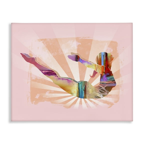 Stupell Industries Abstract Mindfulness Exercise People Painting Wrapped Canvas Art Print Wall Art, 20 x 16