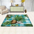 thumbnail image 3 of Area Rugs 72"x48" Indoor Non-Slip Wear Resistant Floor Mats Soft Large Carpets for Living Room Bedroom Home Decor Washable Rug Palm Leaves and Coconuts, 3 of 7