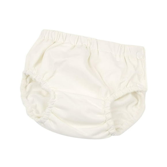 Couche de Bain Bébé pour Bébé Piscine Réutilisable Lavable Pantalon de Piscine Tissu Couchette Blanc (Pour5-10kg)