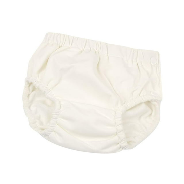 Baby Swim Diaper for Infant Swimming Reusable Washable Pool Pants Cloth Nappy White (for5-10KG)