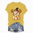 thumbnail image 5 of NOLDARES Halloween Shirts for Women Magical Halloween Shirt Cute Ghost Graphic Tees Spooky Season Casual Short Sleeve Fall Tops(Yellow,S), 5 of 7